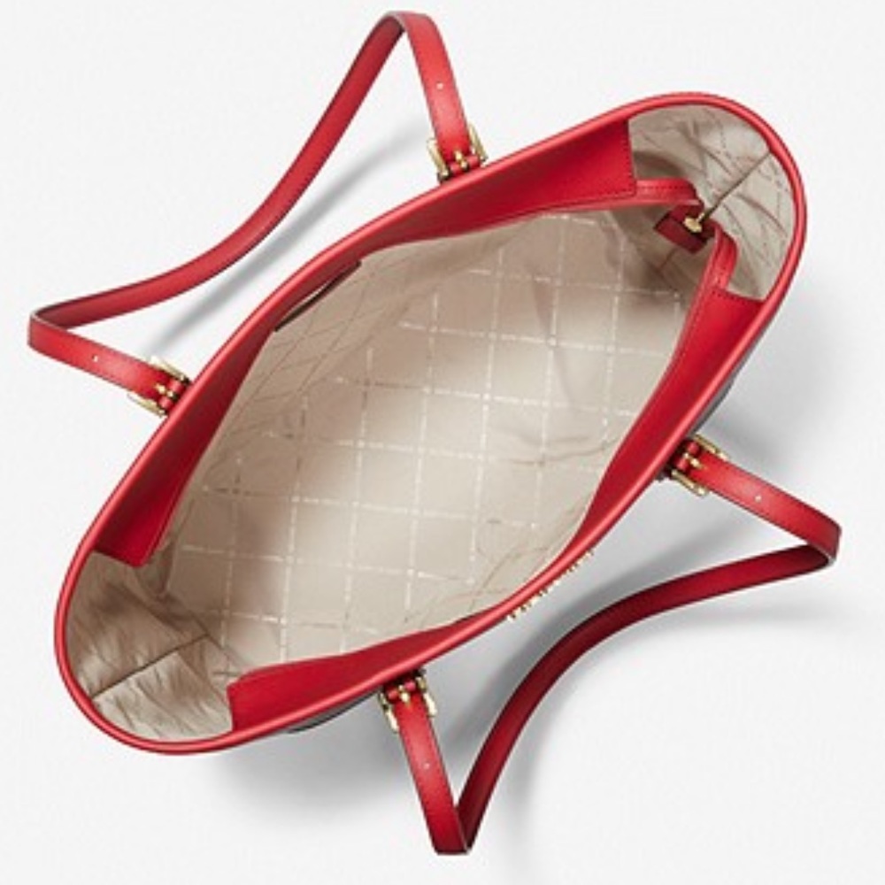 MICHAEL KORS
Jet Set Travel Large Logo Tote Bag Flame/ Brown signature c… - Picture 12 of 15